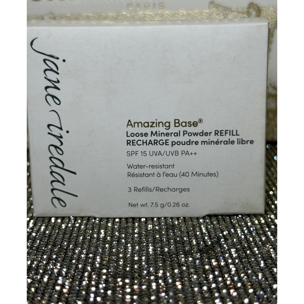 Jane Iredale Amazing Base Loose Mineral Powder Refill 3 pack COCOA New